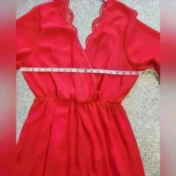 CURVY SENSE SUBRINA OPEN BACK SHEER  DRESS SIZE 1X - Picture 4 of 8